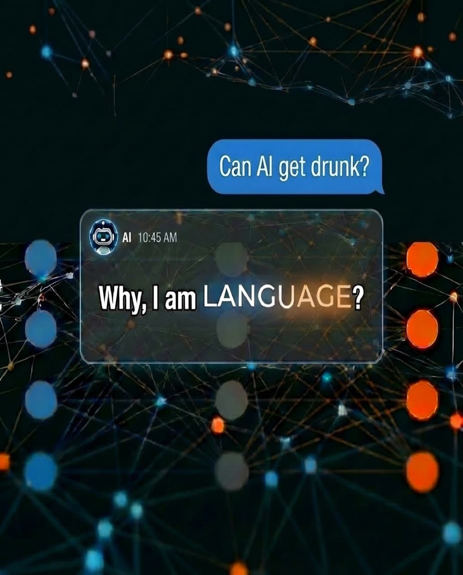 AI chatbot responding with garbled text when asked if it can get drunk