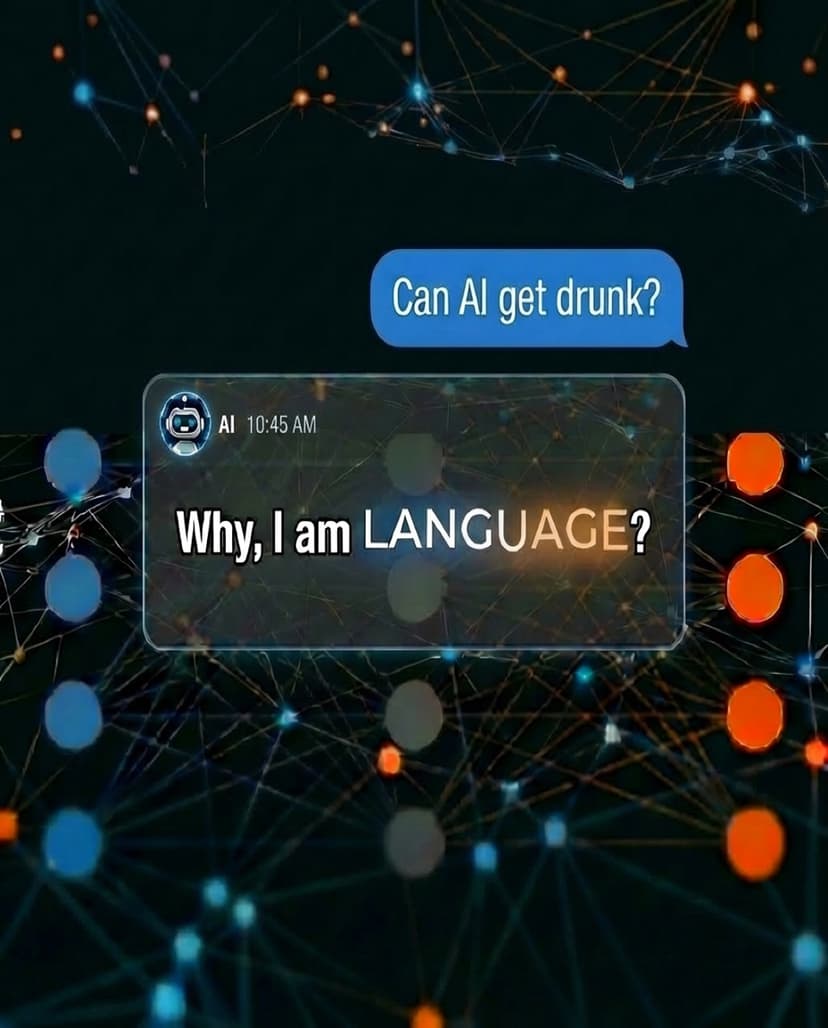 AI chatbot responding with garbled text when asked if it can get drunk