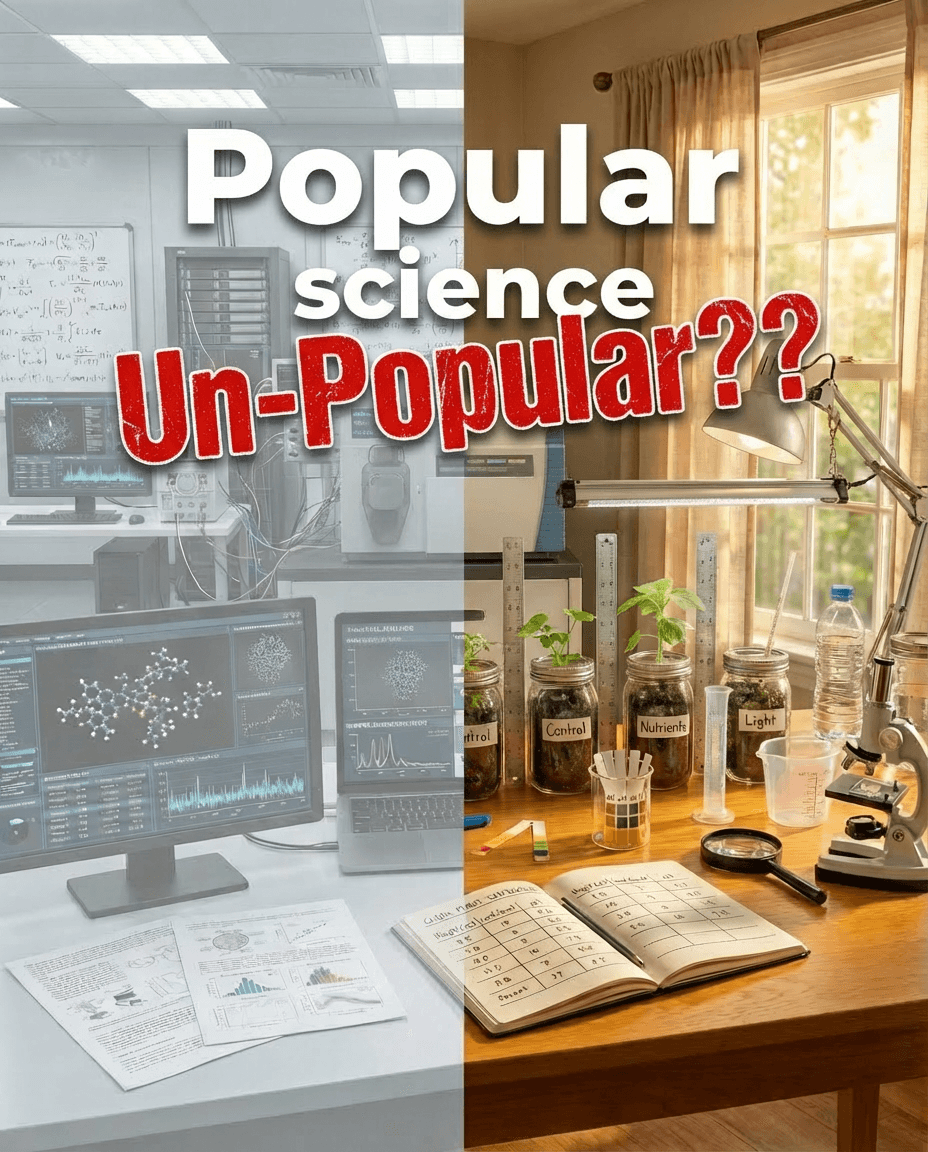 Teen researcher sharing scientific discoveries