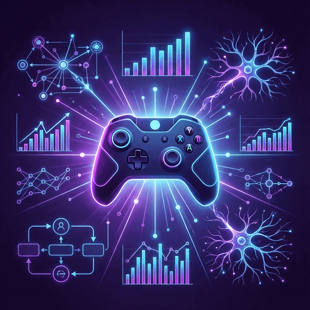 Science of Video Games lab - students researching game mechanics and player psychology