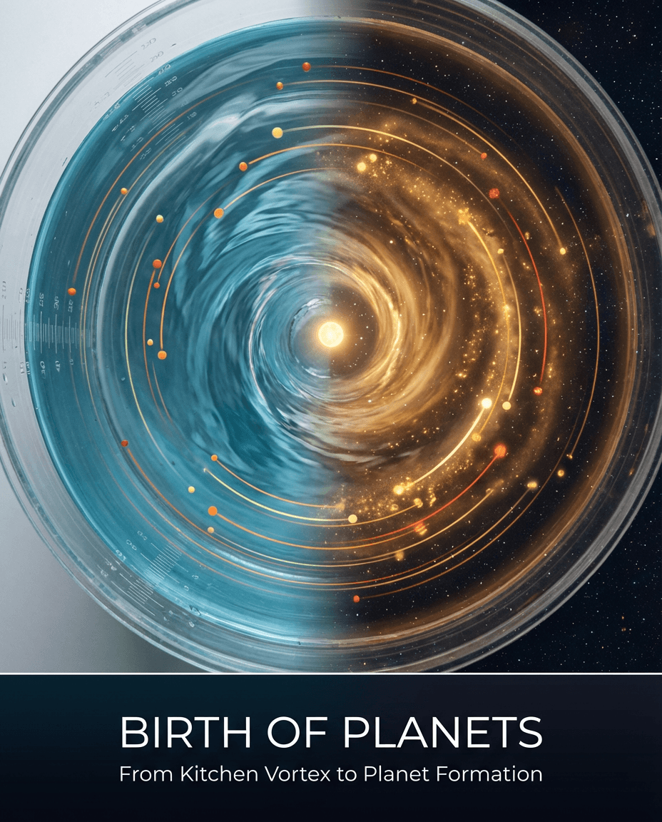 Swirling vortex modeling protoplanetary disk formation
