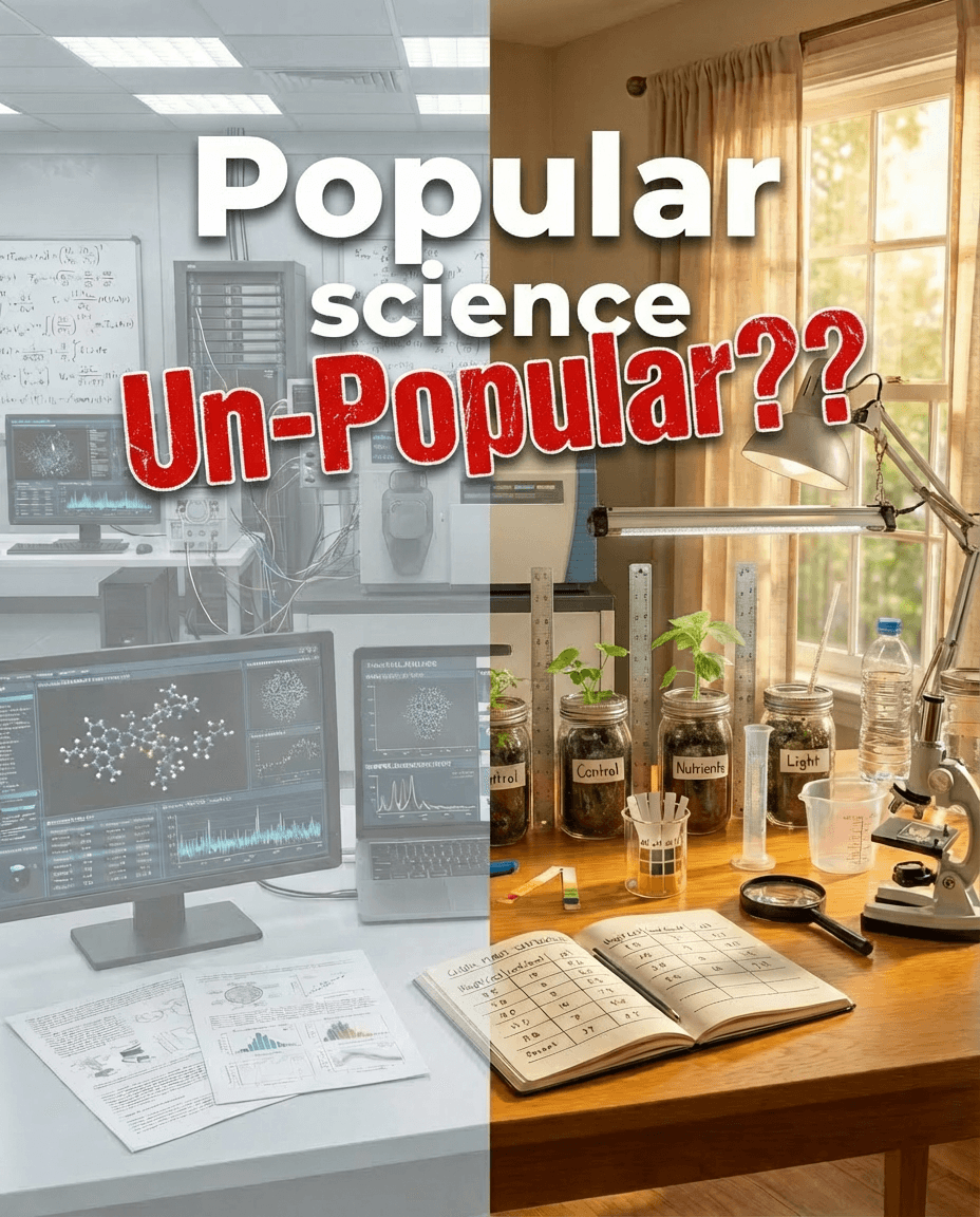 Teen researcher sharing scientific discoveries