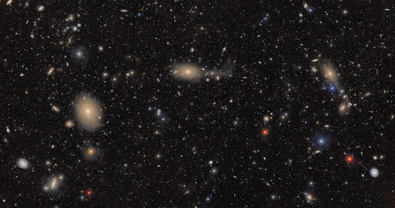 A deep star field dense with galaxies, from one of the Vera C. Rubin Observatory's first images