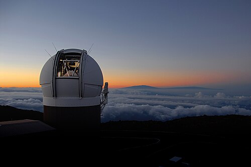 The Pan-STARRS observatory domes on Haleakalā